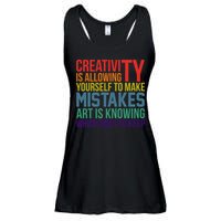 Creativity Is Allowing Yourself To Make Mistakes Art Is Knowing Which Ones Ladies Essential Flowy Tank
