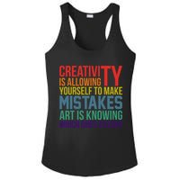 Creativity Is Allowing Yourself To Make Mistakes Art Is Knowing Which Ones Ladies PosiCharge Competitor Racerback Tank
