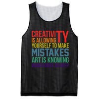 Creativity Is Allowing Yourself To Make Mistakes Art Is Knowing Which Ones Mesh Reversible Basketball Jersey Tank