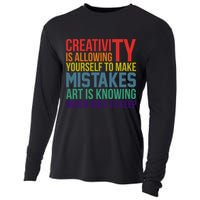Creativity Is Allowing Yourself To Make Mistakes Art Is Knowing Which Ones Cooling Performance Long Sleeve Crew