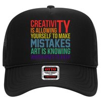 Creativity Is Allowing Yourself To Make Mistakes Art Is Knowing Which Ones Trucker Hat