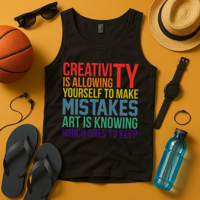 Creativity Is Allowing Yourself To Make Mistakes Art Is Knowing Which Ones Tank Top