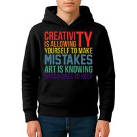 Creativity Is Allowing Yourself To Make Mistakes Art Is Knowing Which Ones Kids Hoodie