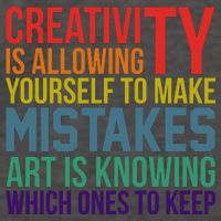 Creativity Is Allowing Yourself To Make Mistakes Art Is Knowing Which Ones Vector Backpack