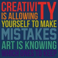 Creativity Is Allowing Yourself To Make Mistakes Art Is Knowing Which Ones Infant Baby Jersey Bodysuit