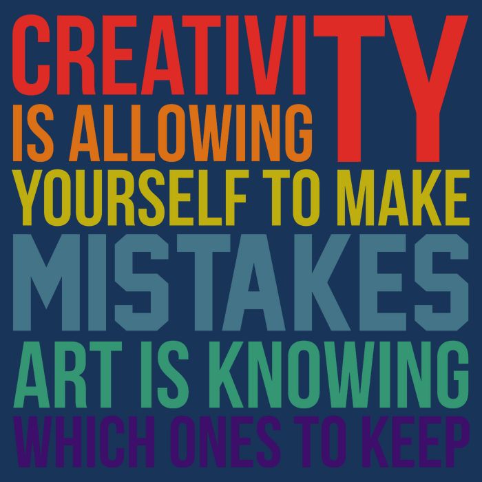 Creativity Is Allowing Yourself To Make Mistakes Art Is Knowing Which Ones Infant Baby Jersey Bodysuit