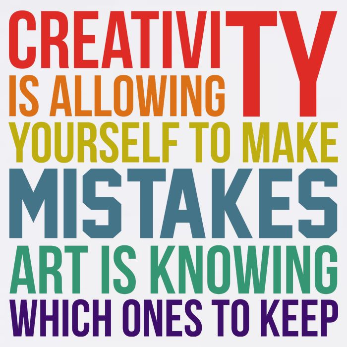 Creativity Is Allowing Yourself To Make Mistakes Art Is Knowing Which Ones Garment-Dyed Sweatshirt