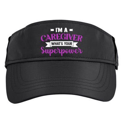 Caregiving I'm A Caregiver What's Your Superpower Nursing Gift Adult Drive Performance Visor