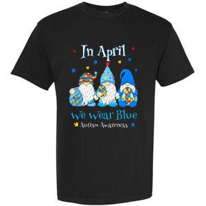 Cute In April We Wear Blue Autism Awareness Easter Day Gnome Garment-Dyed Heavyweight T-Shirt