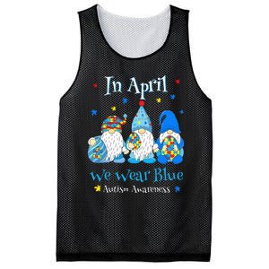 Cute In April We Wear Blue Autism Awareness Easter Day Gnome Mesh Reversible Basketball Jersey Tank