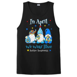 Cute In April We Wear Blue Autism Awareness Easter Day Gnome PosiCharge Competitor Tank