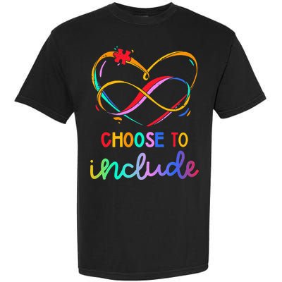 Choose Include Autism Day Teacher School Garment-Dyed Heavyweight T-Shirt