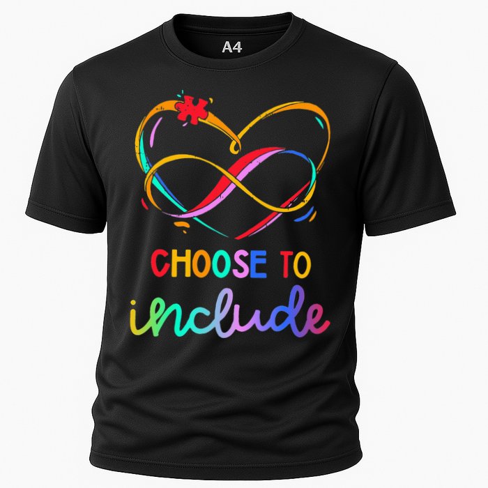 Choose Include Autism Day Teacher School Cooling Performance Crew T-Shirt