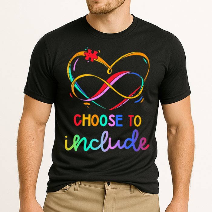 Choose Include Autism Day Teacher School Cooling Performance Crew T-Shirt