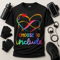 Choose Include Autism Day Teacher School Cooling Performance Crew T-Shirt
