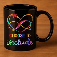 Choose Include Autism Day Teacher School 11oz C Handle Ceramic Mug