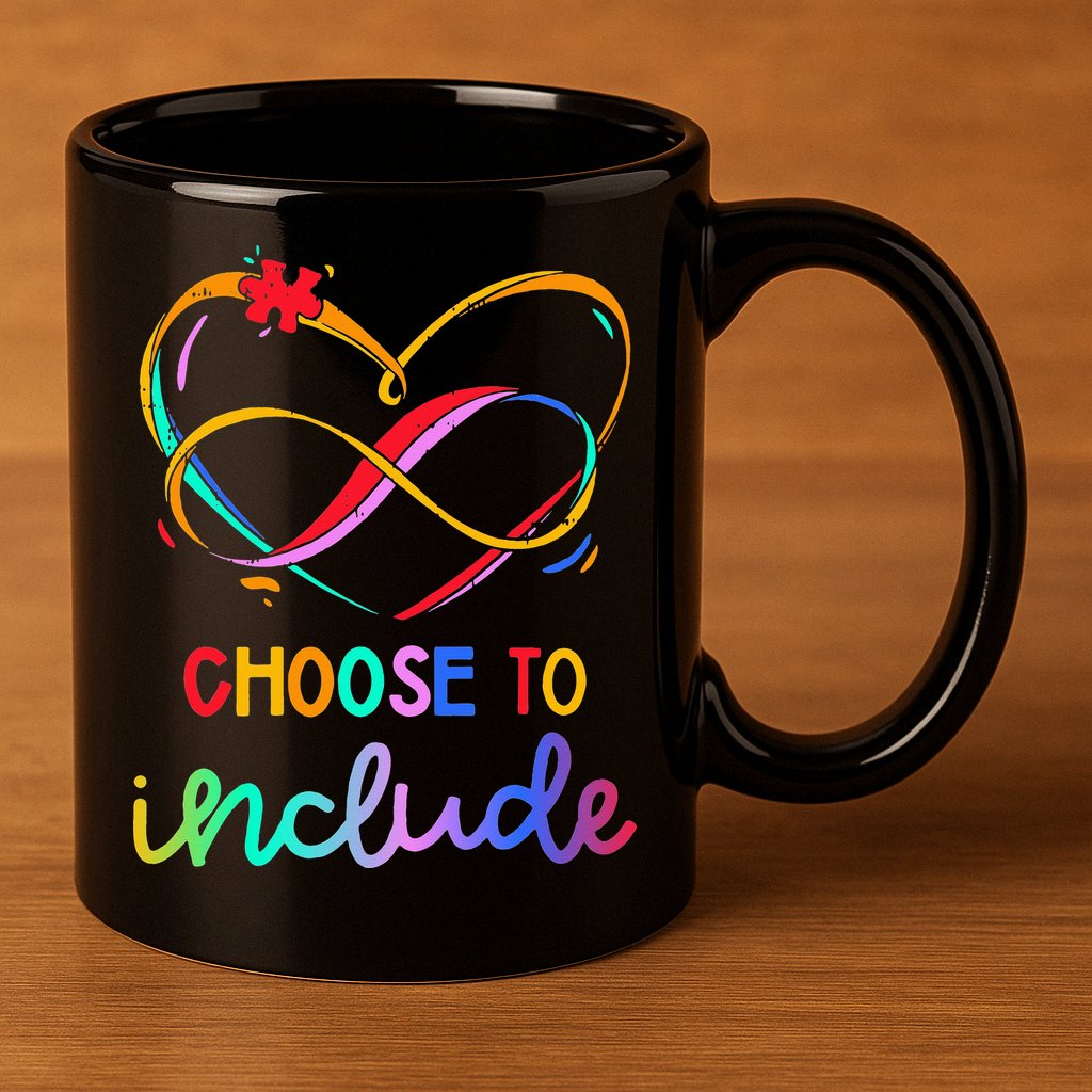 Choose Include Autism Day Teacher School 11oz C Handle Ceramic Mug