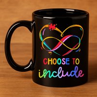 Choose Include Autism Day Teacher School 11oz C Handle Ceramic Mug