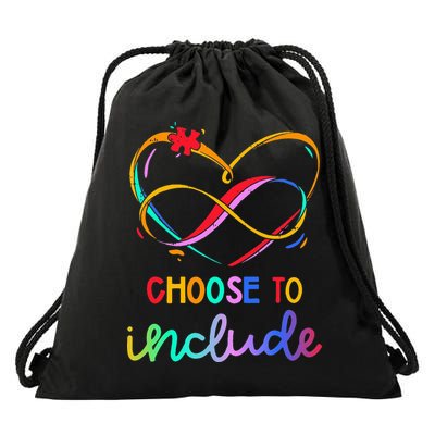 Choose Include Autism Day Teacher School Drawstring Bag