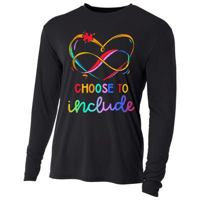 Choose Include Autism Day Teacher School Cooling Performance Long Sleeve Crew