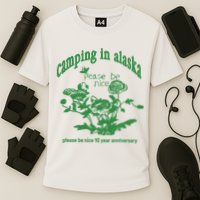 Camping In Alaska Please Be Nice 10 Year Anniversary Cooling Performance Crew T-Shirt