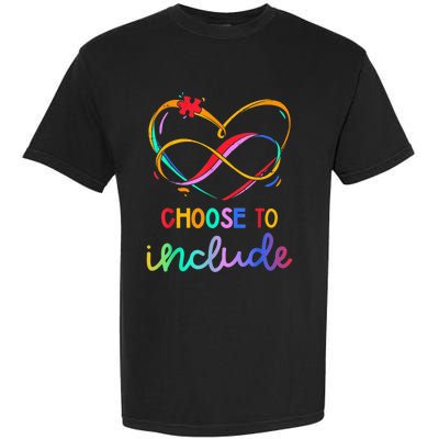 Choose Include Autism Day Teacher School Wo Kid Shirt Garment-Dyed Heavyweight T-Shirt