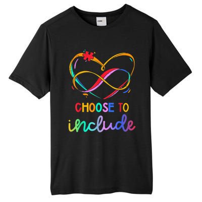 Choose Include Autism Day Teacher School Wo Kid Shirt Tall Fusion ChromaSoft Performance T-Shirt