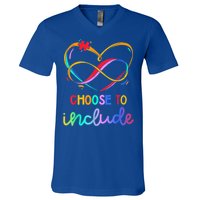 Choose Include Autism Day Teacher School Wo Kid Shirt V-Neck T-Shirt