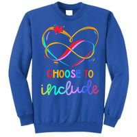 Choose Include Autism Day Teacher School Wo Kid Shirt Tall Sweatshirt