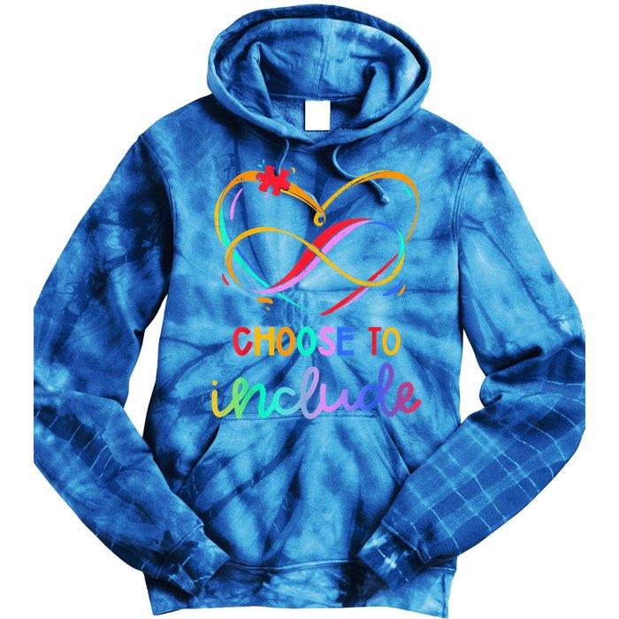 Choose Include Autism Day Teacher School Wo Kid Shirt Tie Dye Hoodie