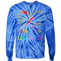 Choose Include Autism Day Teacher School Wo Kid Shirt Tie-Dye Long Sleeve Shirt