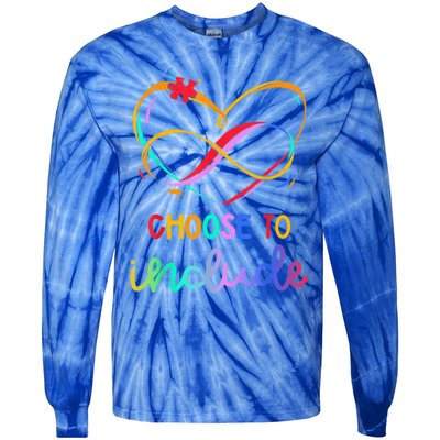 Choose Include Autism Day Teacher School Wo Kid Shirt Tie-Dye Long Sleeve Shirt