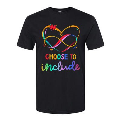 Choose Include Autism Day Teacher School Wo Kid Shirt Softstyle CVC T-Shirt