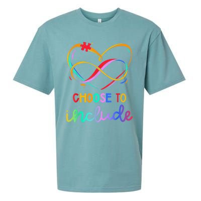 Choose Include Autism Day Teacher School Wo Kid Shirt Sueded Cloud Jersey T-Shirt