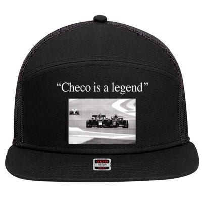 Checo Is A Legend 7 Panel Mesh Trucker Snapback Hat