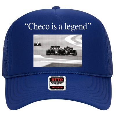 Checo Is A Legend High Crown Mesh Back Trucker Hat