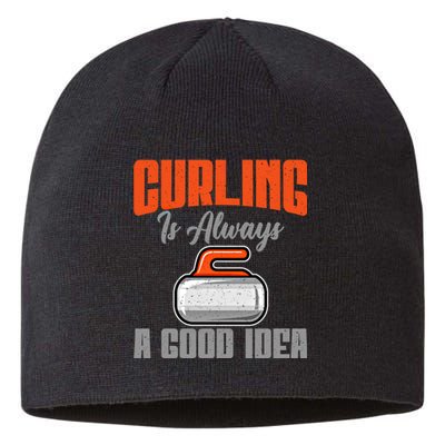 Curling Is Always A Good Idea Curling Great Gift Sustainable Beanie