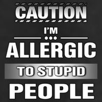 Caution! Im Allergic To Stupid People Gift 11oz C Handle Ceramic Mug