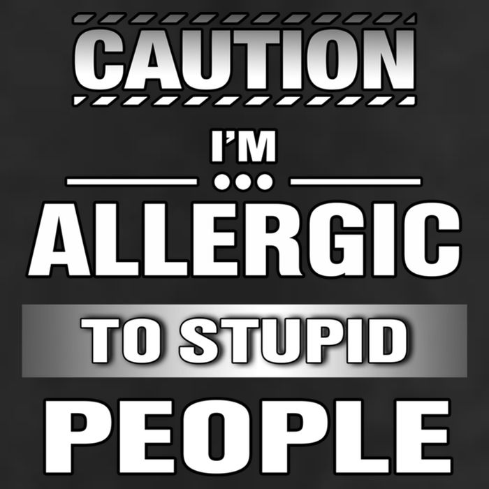 Caution! Im Allergic To Stupid People Gift 11oz C Handle Ceramic Mug