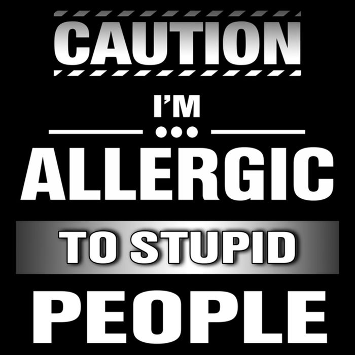 Caution! Im Allergic To Stupid People Gift Drawstring Bag
