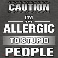 Caution! Im Allergic To Stupid People Gift Vector Backpack
