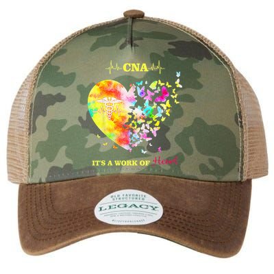 CNA Its A Work Of Heart Butterfly Nurse Legacy Tie Dye Trucker Hat