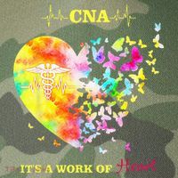 CNA Its A Work Of Heart Butterfly Nurse Legacy Tie Dye Trucker Hat