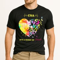 CNA Its A Work Of Heart Butterfly Nurse Cooling Performance Crew T-Shirt
