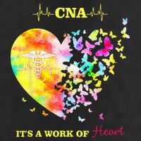 CNA Its A Work Of Heart Butterfly Nurse Adult Drive Performance Visor