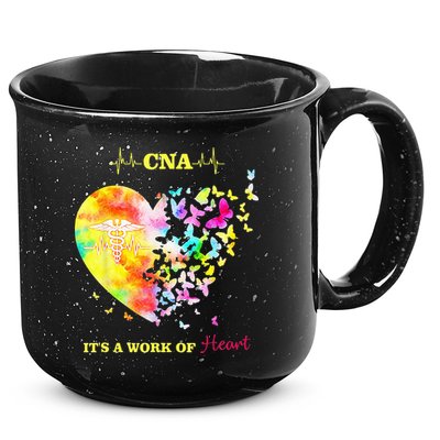 CNA Its A Work Of Heart Butterfly Nurse 15oz Campfire Ceramic Mug