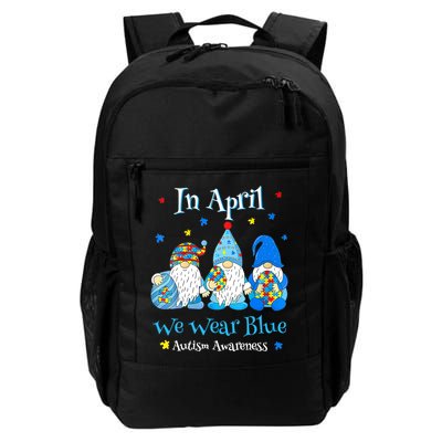 Cute In April We Wear Blue Autism Awareness Easter Day Gnome Gift Backpack