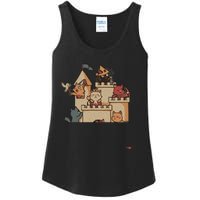 Cats In A Sandbox Summer Cat Litter Box Sand Castle Ladies Essential Tank