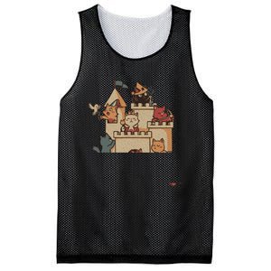 Cats In A Sandbox Summer Cat Litter Box Sand Castle Mesh Reversible Basketball Jersey Tank