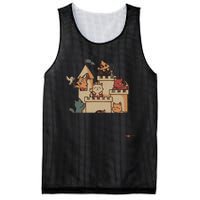 Cats In A Sandbox Summer Cat Litter Box Sand Castle Mesh Reversible Basketball Jersey Tank